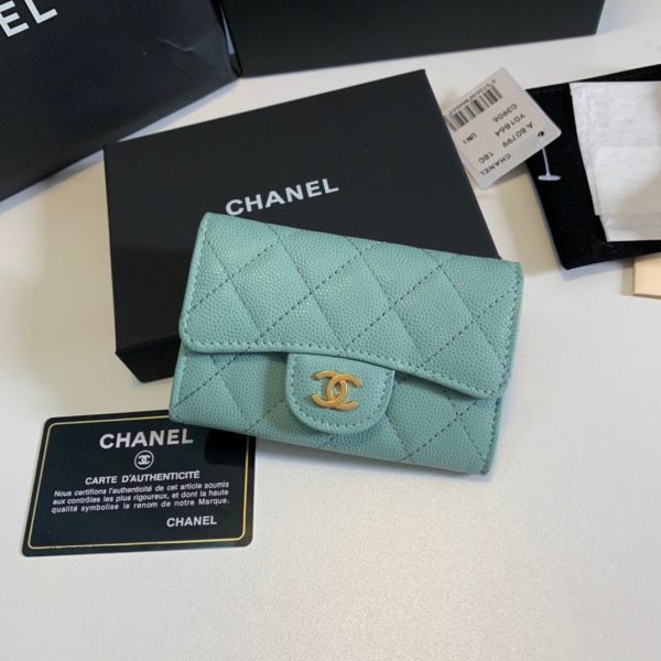 CHANEL cc card Blue Tiffany 1