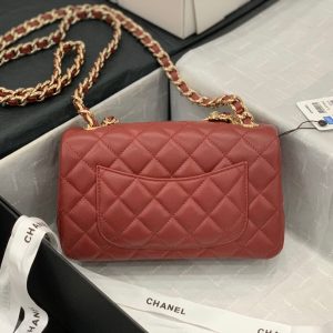 CHANEL flap bag red AS2326 13