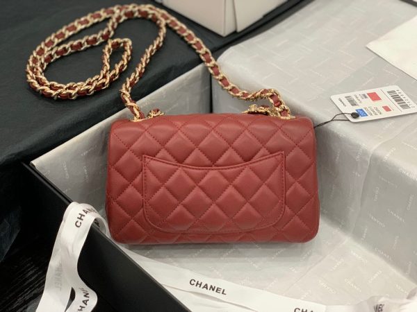 CHANEL flap bag red AS2326 6