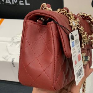 CHANEL flap bag red AS2326 15