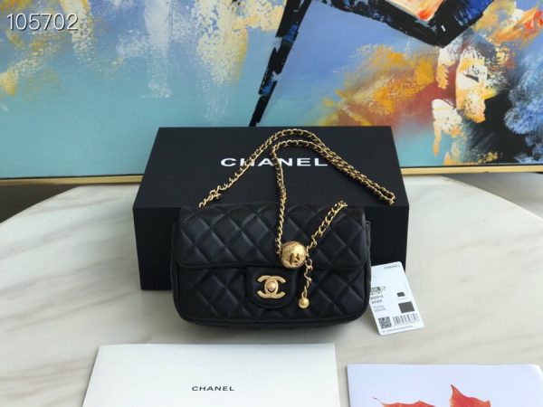 Chanel Runway Black Square Mini Flap Pearl Crush Bag AS1786 B02916 1