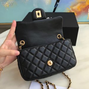 Chanel Runway Black Square Mini Flap Pearl Crush Bag AS1786 B02916 9