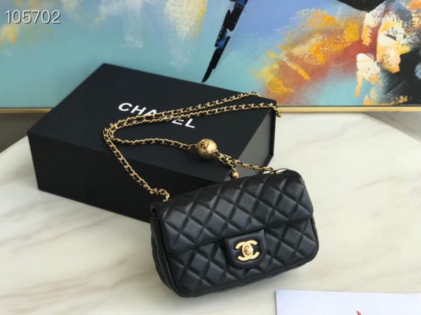 Chanel Runway Black Square Mini Flap Pearl Crush Bag AS1786 B02916 4