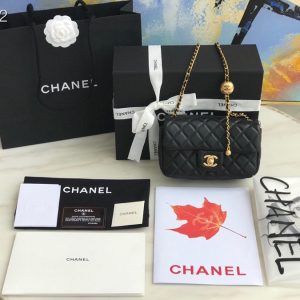 Chanel Runway Black Square Mini Flap Pearl Crush Bag AS1786 B02916 11