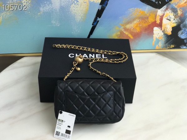 Chanel Runway Black Square Mini Flap Pearl Crush Bag AS1786 B02916 6