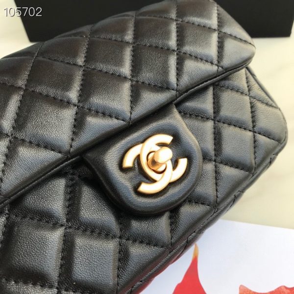 Chanel Runway Black Square Mini Flap Pearl Crush Bag AS1786 B02916 7