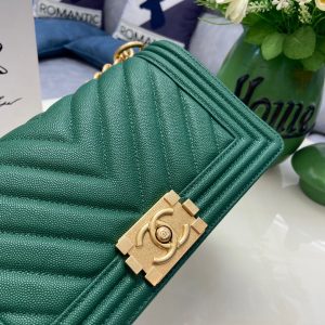 Chanel leboy calfskin green 67086 13