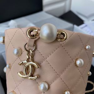 Chanel mini drawstring bag Apricot AS2518 9