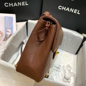 Chanel vintage jumbo backpack bronw 12