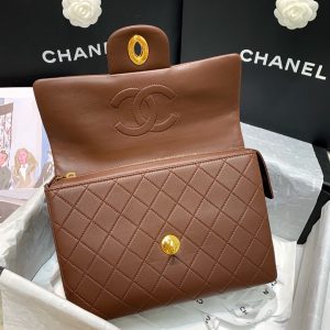 Chanel vintage jumbo backpack bronw 14