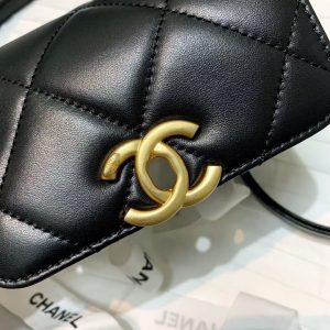 Chanel✔️Chain flap coin purse AS3276 black 13