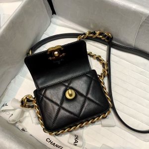 Chanel✔️Chain flap coin purse AS3276 black 16