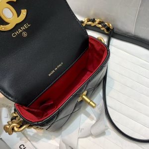 Chanel✔️Chain flap coin purse AS3276 black 17