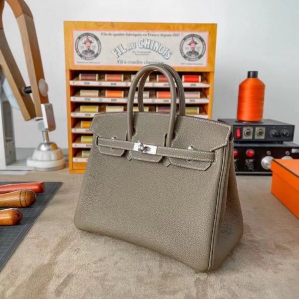 Hermes Birkin 25 elephant gray Bag 2