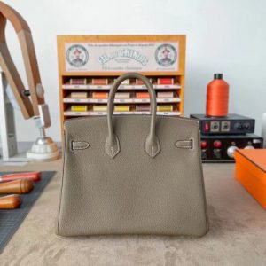 Hermes Birkin 25 elephant gray Bag 11