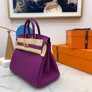 Hermes Birkin size 25 Anemone Bag 8