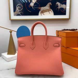 Hermes Birkin size 25 Pink Rose Bag 9