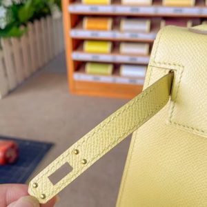 Hermes Kelly 25 Epsom chicken yellow Bag 9