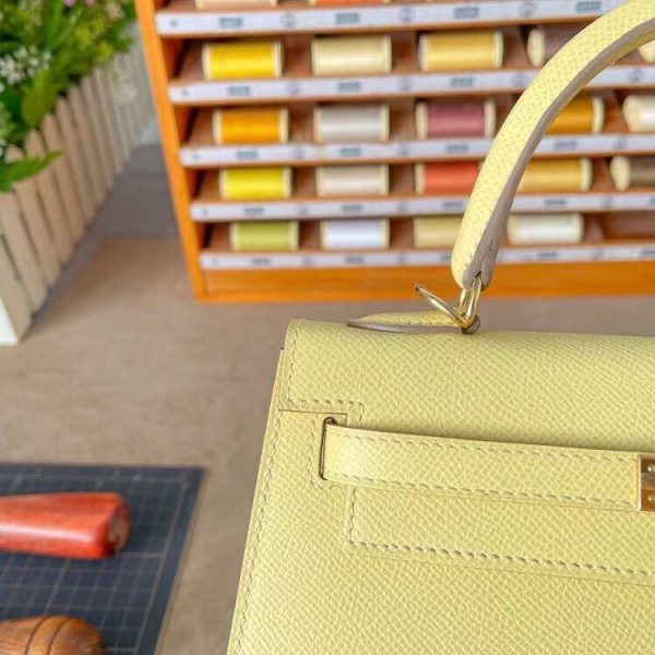 Hermes Kelly 25 Epsom chicken yellow Bag 4