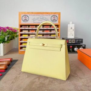 Hermes Kelly 25 Epsom chicken yellow Bag 11