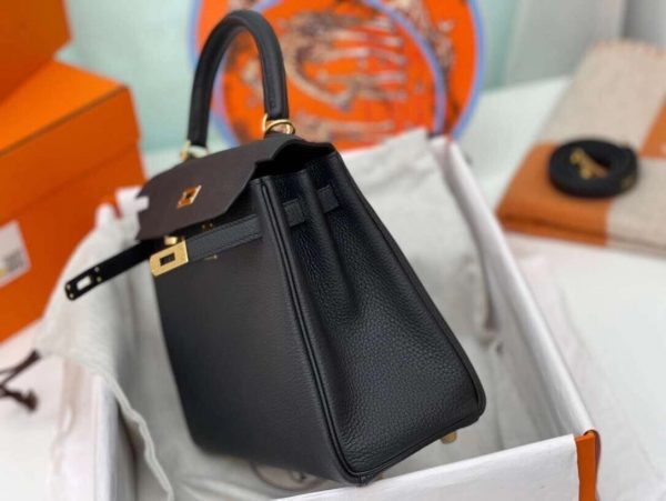 Hermes Kelly 25/28/32 black Bag 4