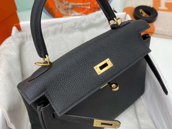 Hermes Kelly 25/28/32 black Bag 9