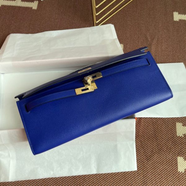 Hermes Kelly Cut size 31 electric light blue Handbag 4