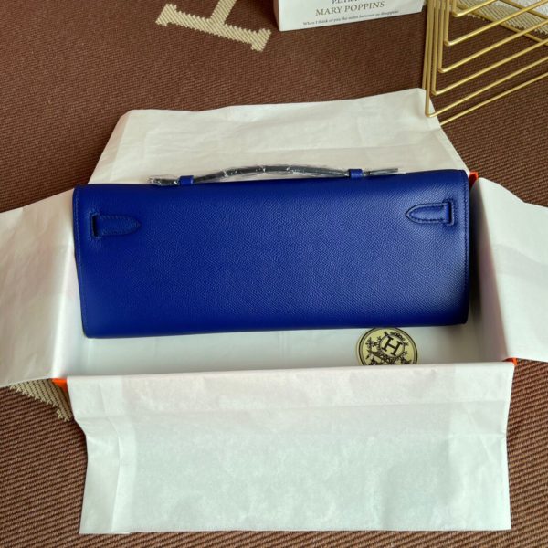 Hermes Kelly Cut size 31 electric light blue Handbag 8