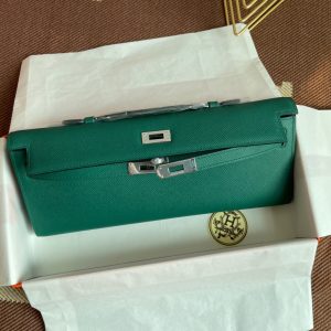 Hermes Kelly Cut size 31 green Handbag 12