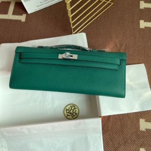 Hermes Kelly Cut size 31 green Handbag 14