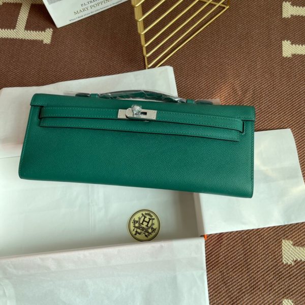 Hermes Kelly Cut size 31 green Handbag 5