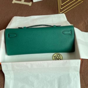 Hermes Kelly Cut size 31 green Handbag 17