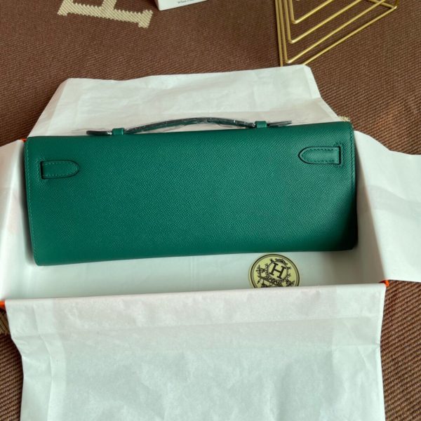 Hermes Kelly Cut size 31 green Handbag 8