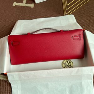 Hermes Kelly Cut size 31 red Handbag 12