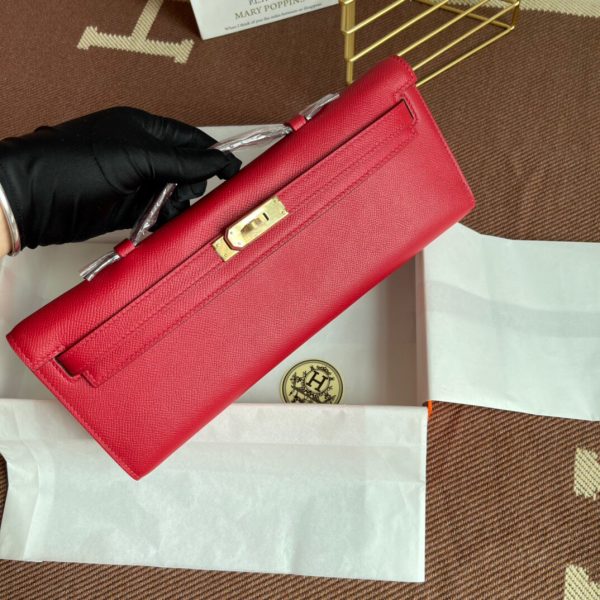 Hermes Kelly Cut size 31 red Handbag 7