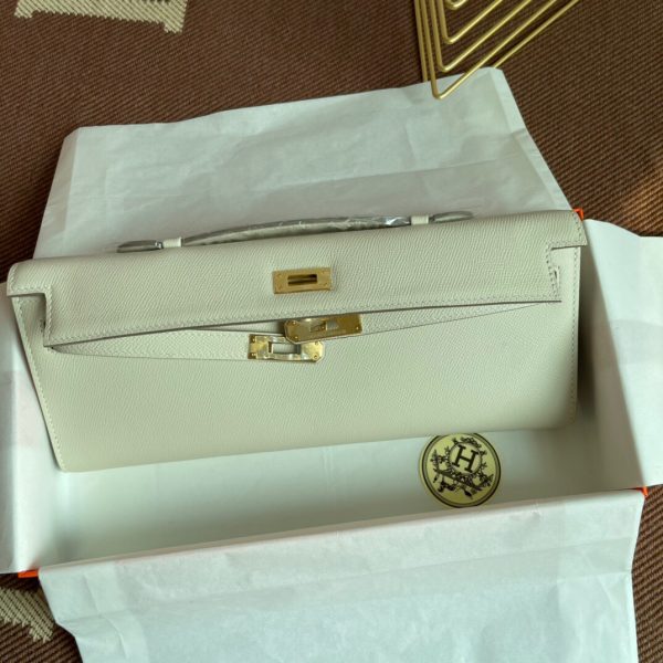 Hermes Kelly Cut size 31 white Handbag 4