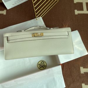 Hermes Kelly Cut size 31 white Handbag 16