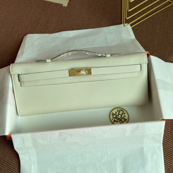 Hermes Kelly Cut size 31 white Handbag 1