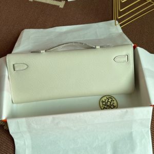 Hermes Kelly Cut size 31 white Handbag 18