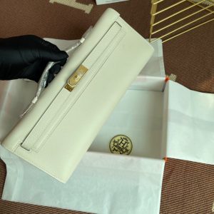 Hermes Kelly Cut size 31 white Handbag 19