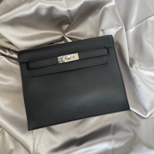 Hermes Kelly Danse Evercolor size 22 black Bag 11