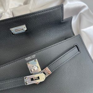 Hermes Kelly Danse Evercolor size 22 black Bag 12