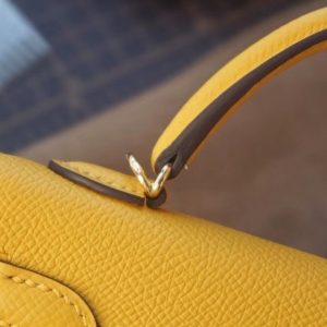 Hermes Kelly Epsom amber yellow Bag 8