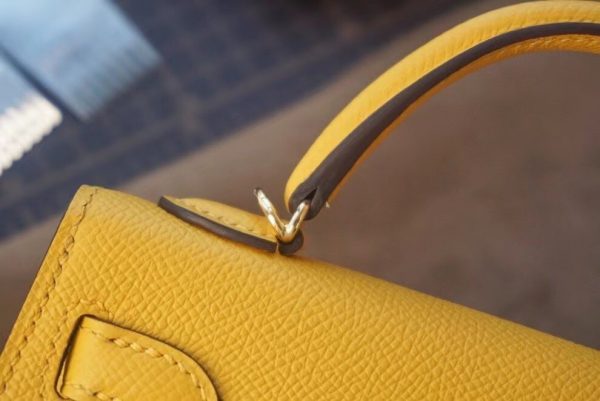 Hermes Kelly Epsom amber yellow Bag 3