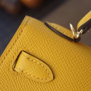 Hermes Kelly Epsom amber yellow Bag 9