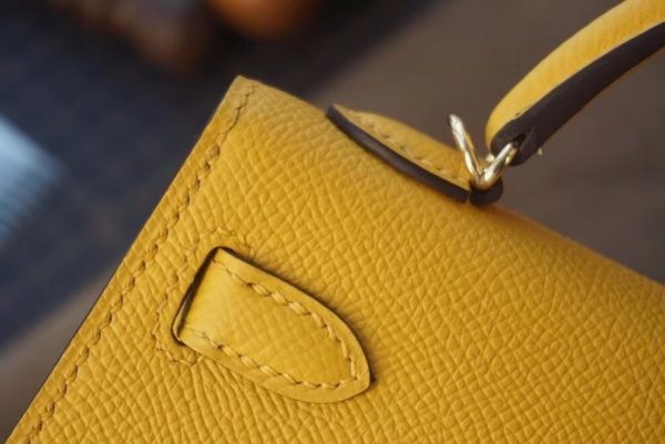 Hermes Kelly Epsom amber yellow Bag 4