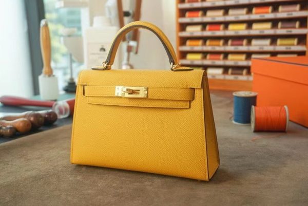 Hermes Kelly Epsom amber yellow Bag 1