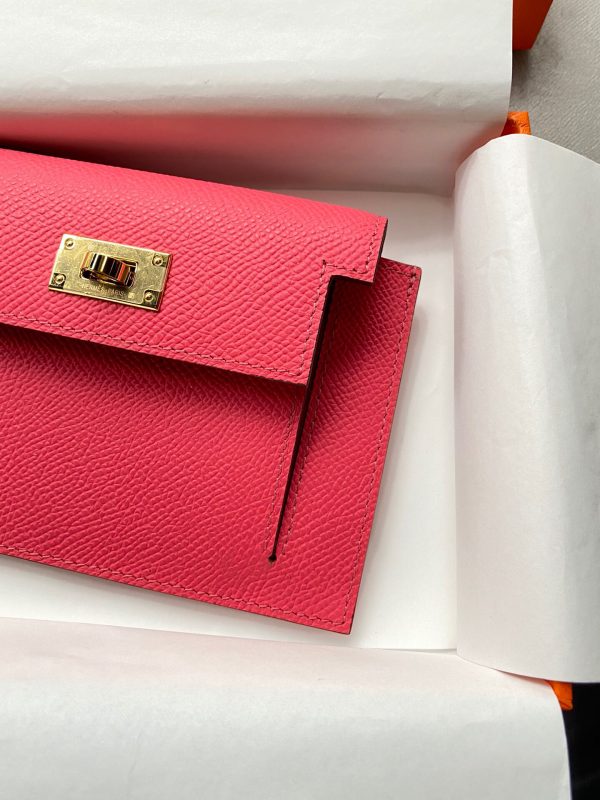 Hermes Kelly Pocket Epsom dark pink Bag 4