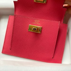 Hermes Kelly Pocket Epsom dark pink Bag 15