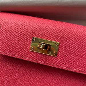 Hermes Kelly Pocket Epsom dark pink Bag 17